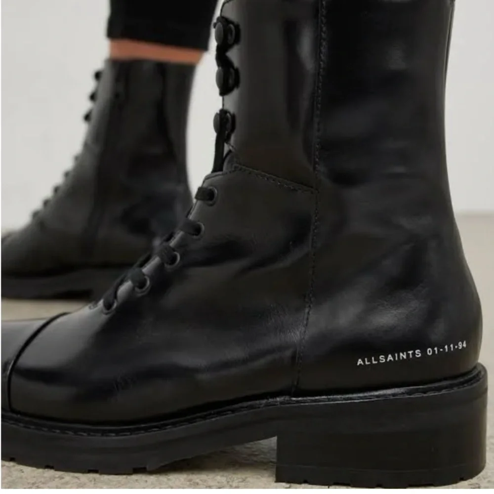 Black Leather Ankle Boots - Picture 5 of 15